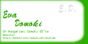 eva domoki business card